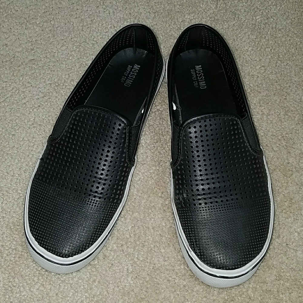 Perforated slip on sneakers
